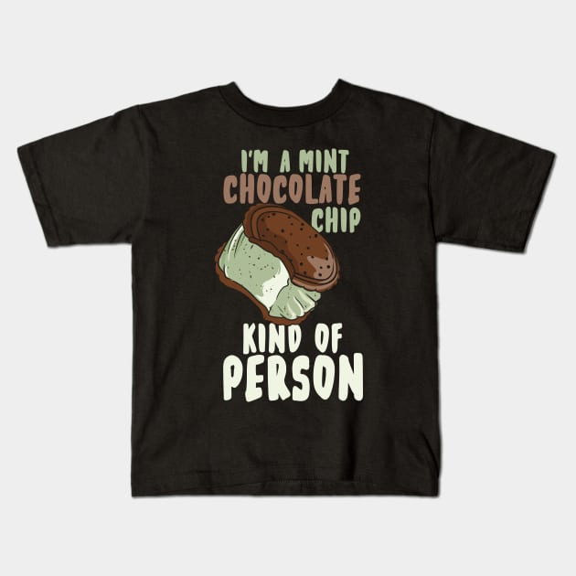 Mint Chocolate Chip Kids T-Shirt by maxcode